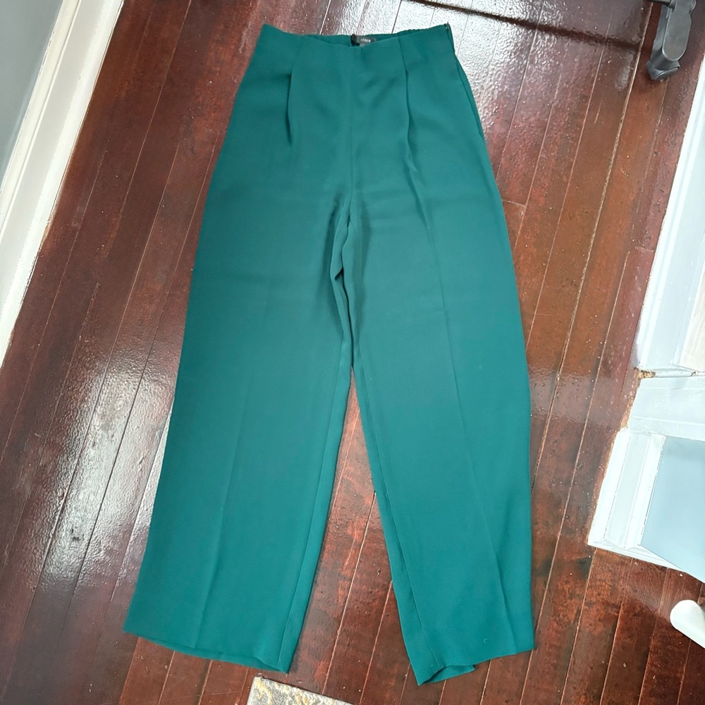 J Crew Elegant Green Women's Pants Trousers